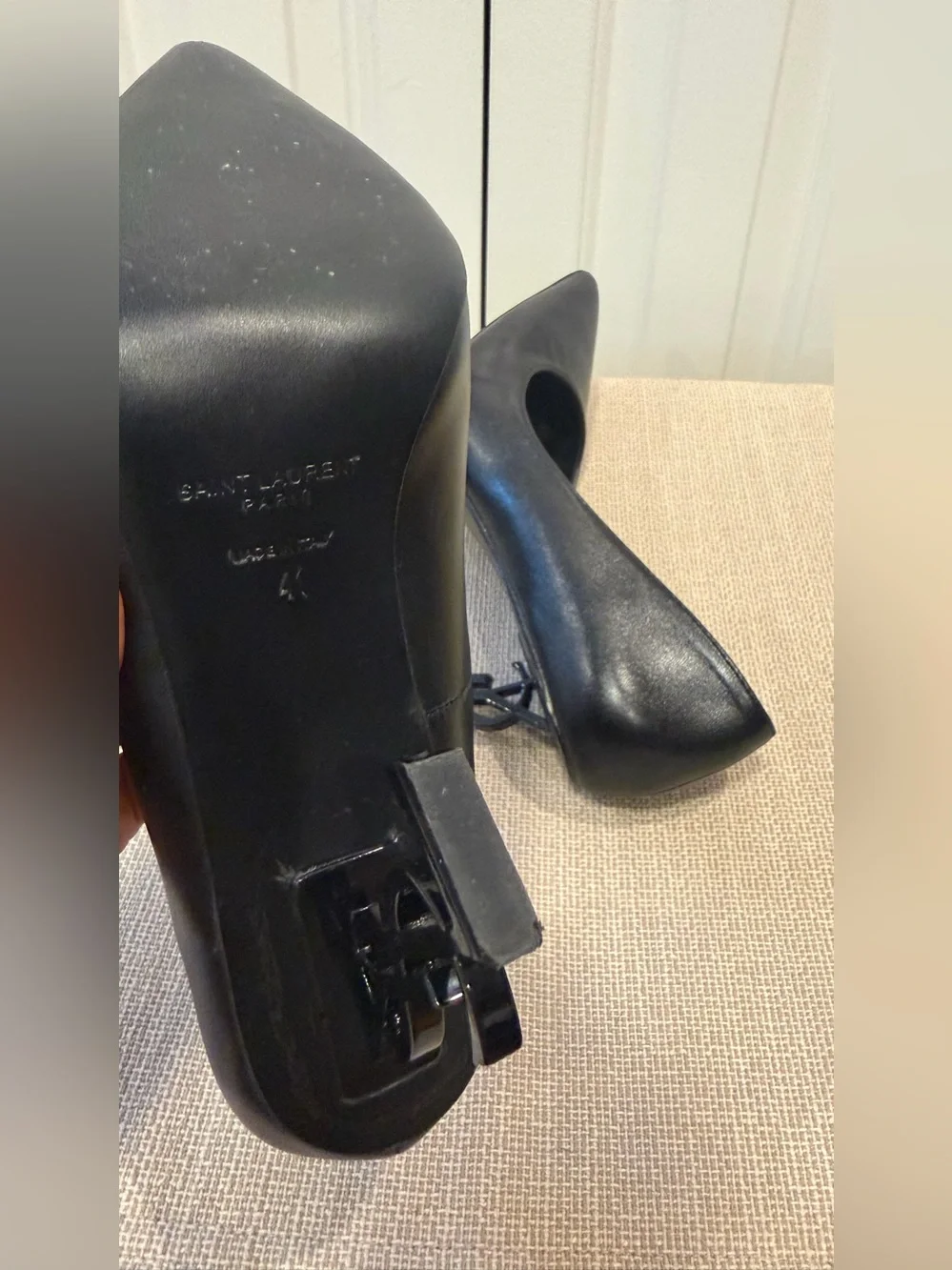 Saint Laurent Opyum Pumps Heels Leather Black Size EU 41 US 10-11 - Picture 8 of 16